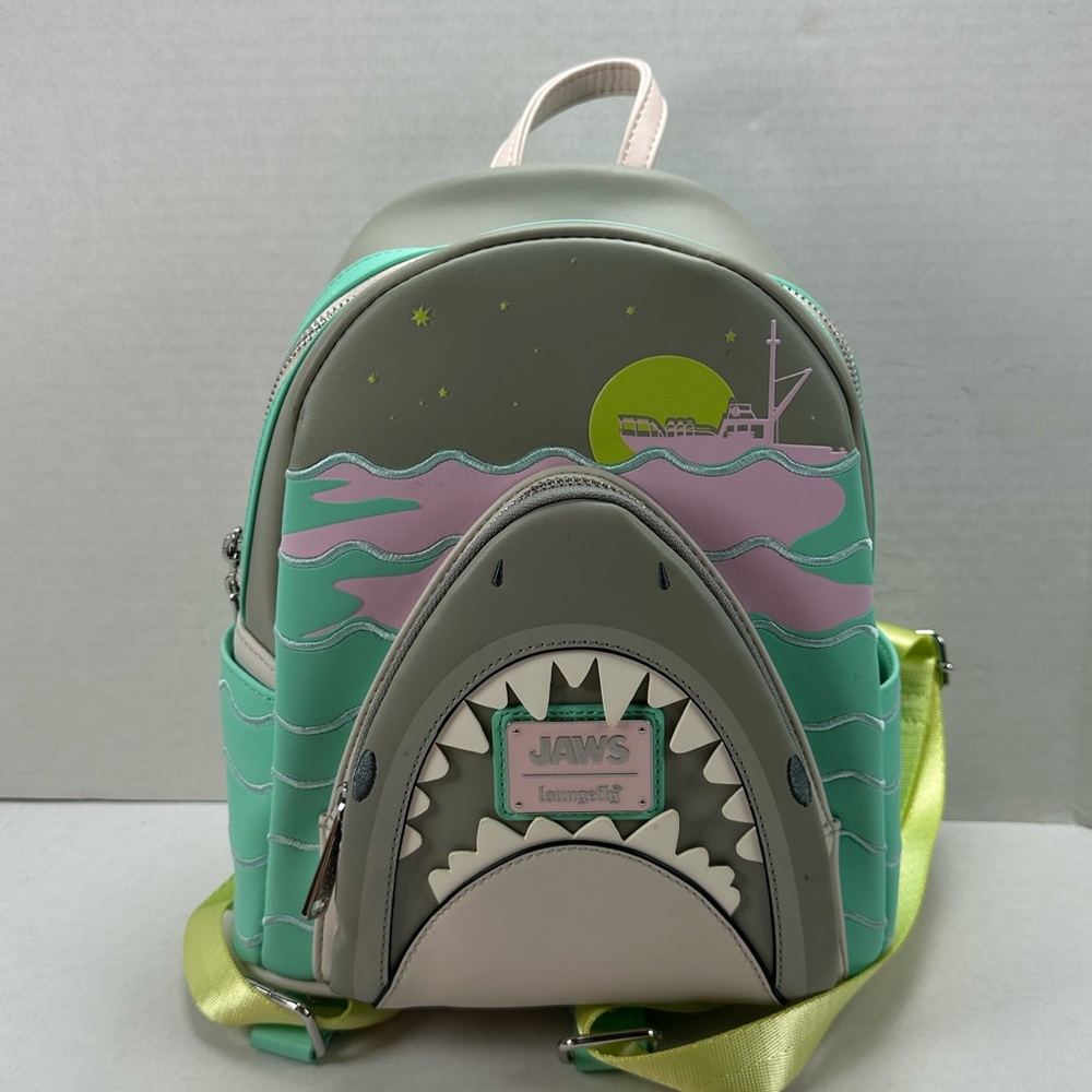 Loungefly Jaws Glow-in-the-Dark Mini Backpack - Picture 6 of 16